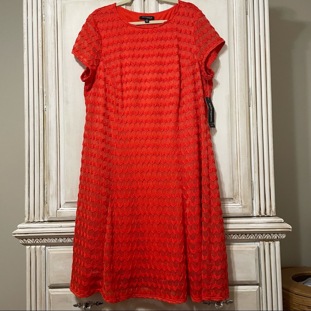 Sharagano mandarine stretch dress size 22W